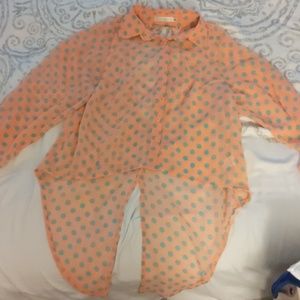 Millau button up with tails polka dot